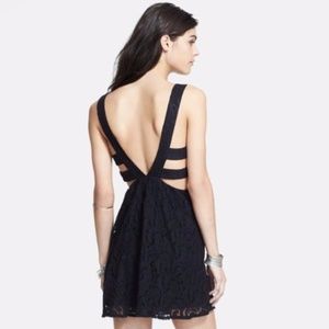 Free People Black Lace Cutout Sundress NWT Size 2